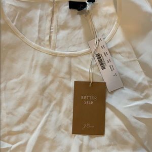 J.Crew white silk top